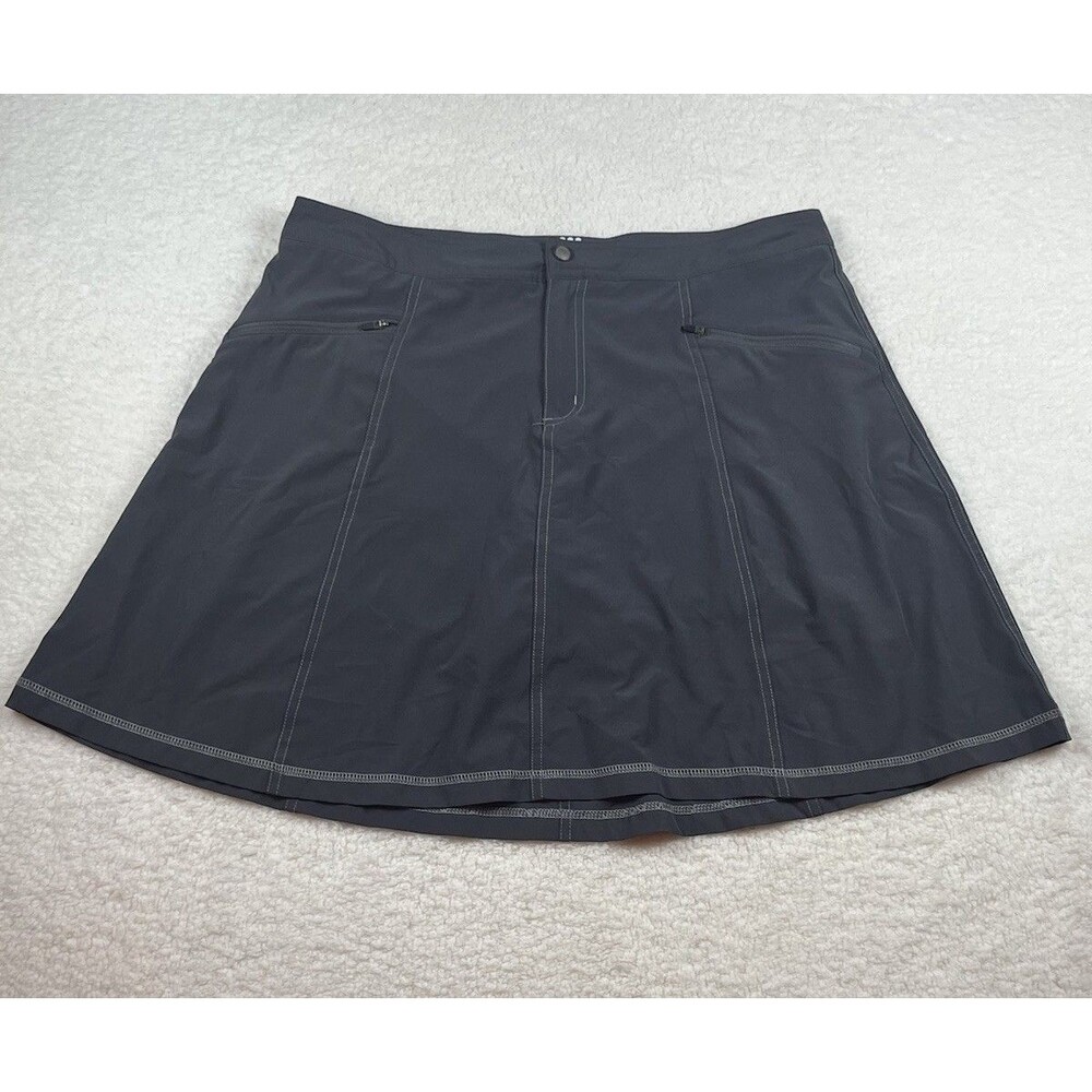 Title Nine Swingtastic Skort Womens 12 Stretch Activewear Gray Nimblene UPF 50